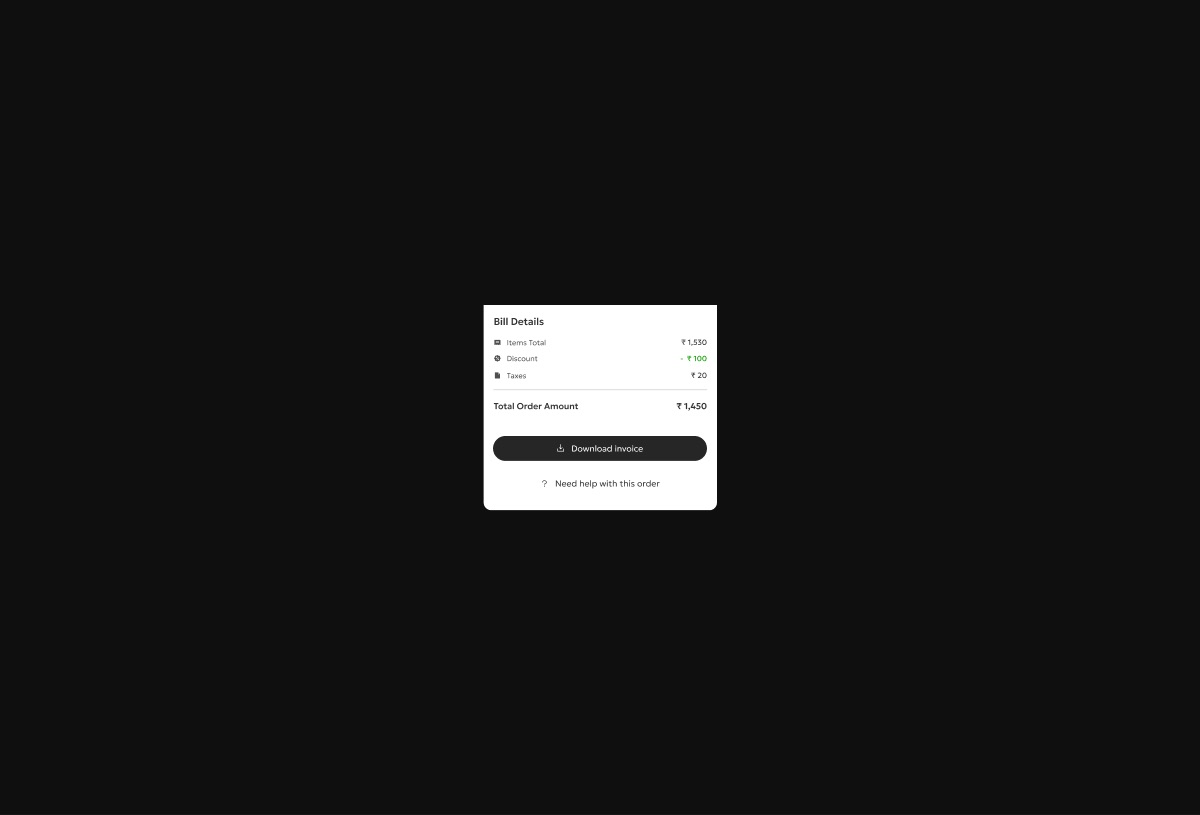 Billing Details preview
