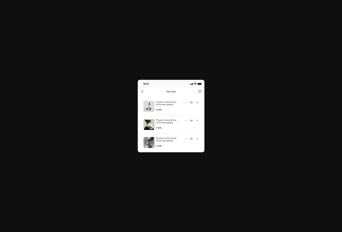 Cart (Mobile) preview