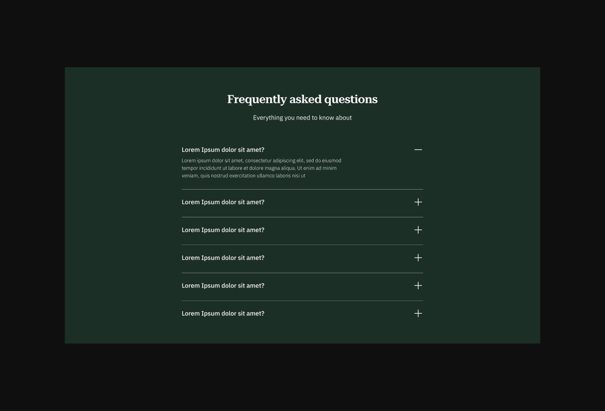 FAQs preview